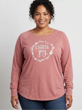 Elly and Grace Choose Joy Soft Long Sleeve Graphic Shirt